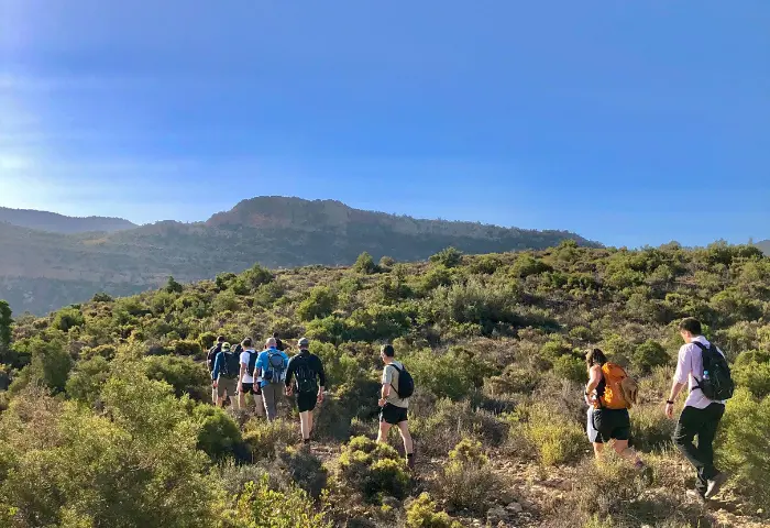 Hike to El Gouz, Agadir’s highest peak at 1160m. Enjoy epic views over Agadir, Taghazout, and surrounding mountains with a local guide.