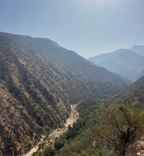 Challenging day hike to El Guez Peak (1,060 m), the highest summit near Agadir in the High Atlas Mountains with Azul Excursions.